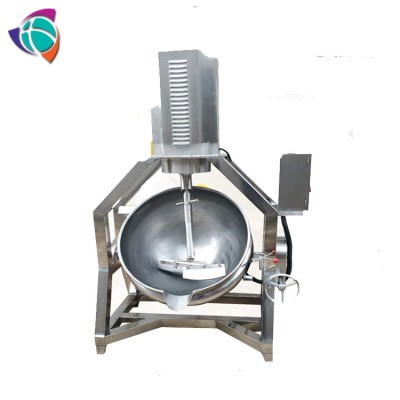 Durable and safety double steam jacketed kettle/cooking kettle with agitator/jacketed cooking kettle